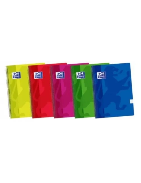 Block oxford folio cuadricula 5x5 tapa plastica colores surtidos