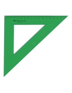 Escuadra verde Faber Castell escolar 26 cm