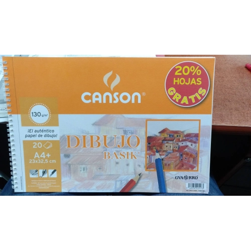 Block dibujo Canson Basik A4+ sin recuadro