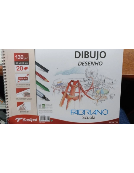 Block dibujo Sadipal Fabriano a4 sin recuadro