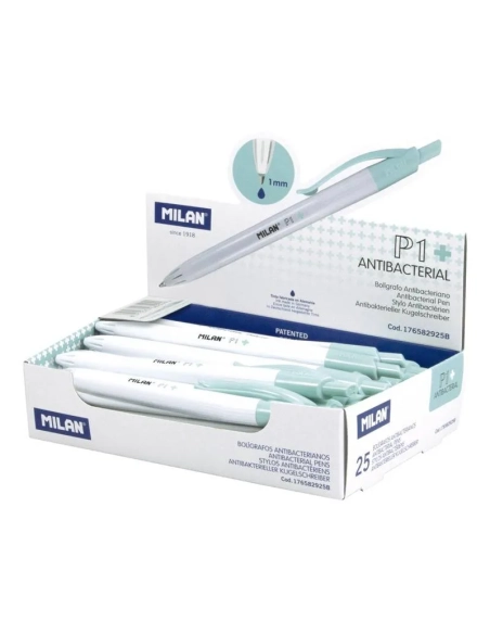 Boligrafo Milan P1 antibacteriano azul