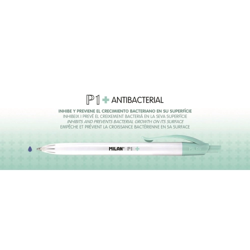 Boligrafo Milan P1 antibacteriano azul