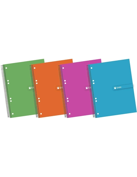 Cuaderno Enri cuadriculado A5 140 hojas colores surtidos