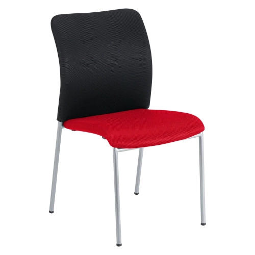 Silla confidente sin brazos Siracusa rojo