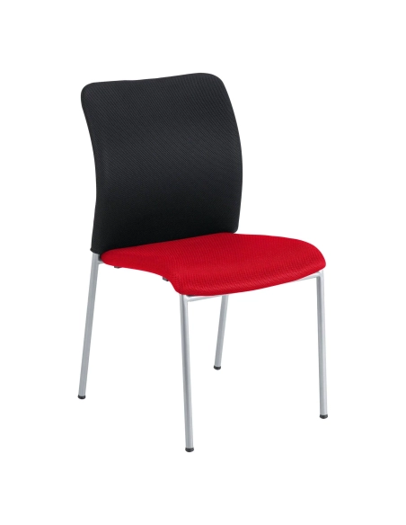 Silla confidente sin brazos Siracusa rojo