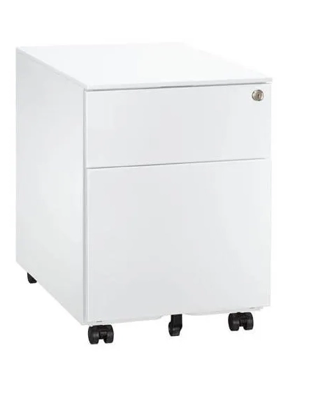 Cajonera metalica con ruedas JMB 2 cajones blanca