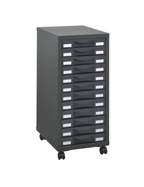 Cajonera metalica con ruedas 12 cajones Izo antracita