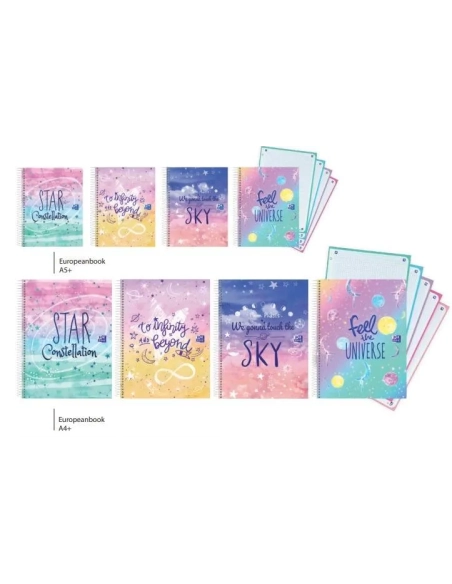 Bolck espiral A5 120 hojas 90 gramos Oxford Galactic PastelEUROPEANBOOK 4