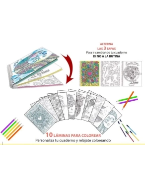 Block espiral A5 120 hojas 90 gramos cuadriculado Oxford Twist & Colour Europeanbook 3