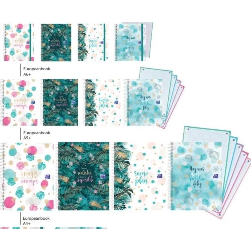 Bolck espiral A4 120 hojas 90 gramos Oxford & Me EUROPEANBOOK 4