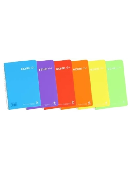 Cuaderno Enri Tapa PP folio cuadriculado 90g colores vivos