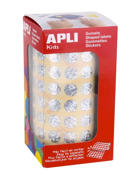 Gomets redondos holograficos 10,5 mm Apli 11628