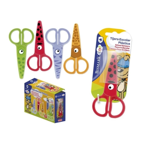 Tijera infantil plastica con dibujos