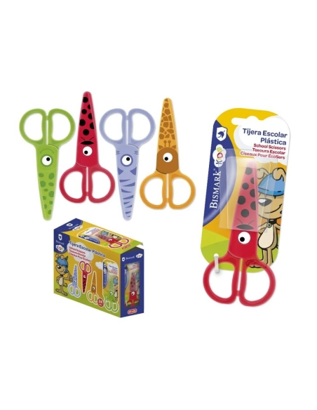 Tijera infantil plastica con dibujos