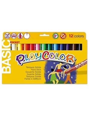 Tempera solida escolar One Pocket Playcolor 12 colores