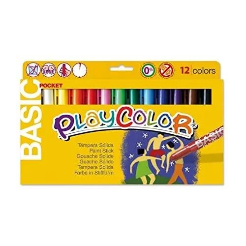 Tempera solida escolar One Pocket Playcolor 12 colores