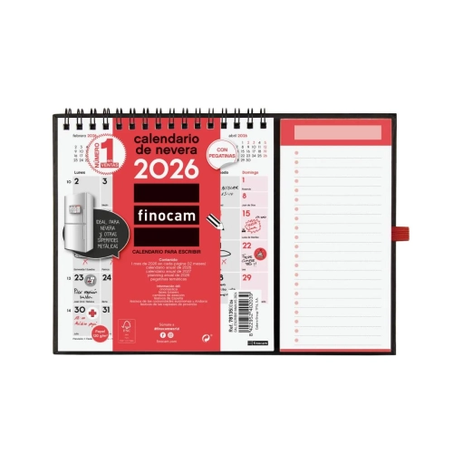 Calendario neutro con iman para escribir 2023 Finocam