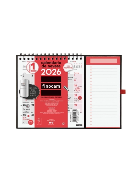 Calendario neutro con iman para escribir 2023 Finocam