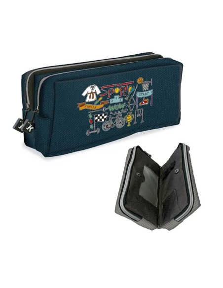 Estuche portatodo High School Senfort azul