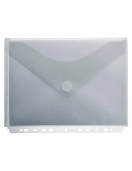 Sobre multitaladro plastico fuelle cierre velcro A4 cristal