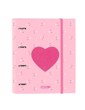 Carpeta 4 anillas con recambio Safta Corazon