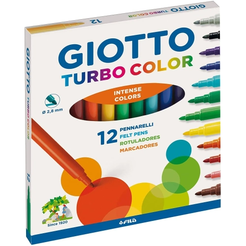 Rotuladores Giotto 12 colores surtidos