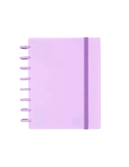 Cuaderno Ingeniox hojas extraíbles A5 cuadriculado malva