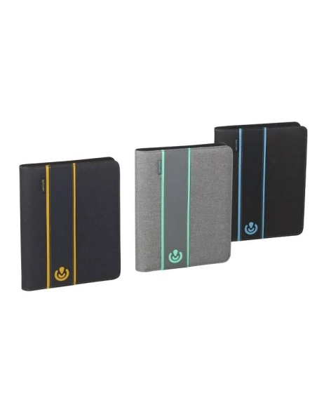 Portadocumentos con cremallera A5 acabado textil