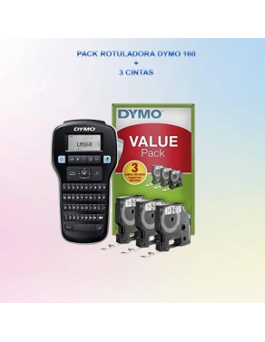 Rotuladora Dymo LM160 con tres cintas