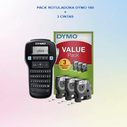 Rotuladora Dymo LM160 con tres cintas