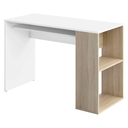 Mesa escritorio con estanteria blanca Yale
