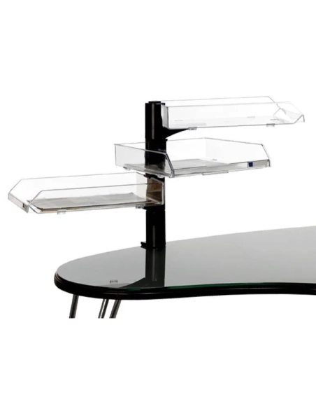 Conjunto giratorio 3 bandejas transparentes