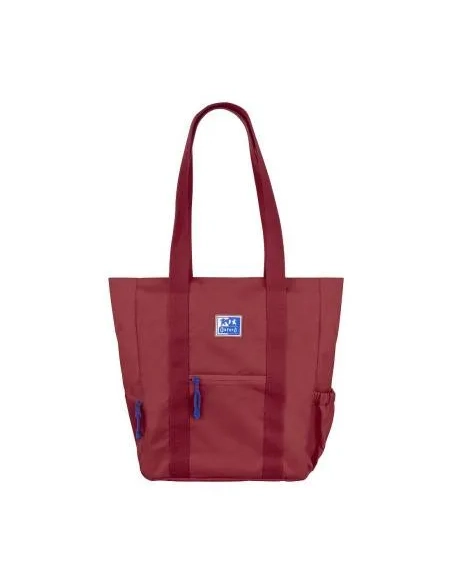 Bolso escolar Tote bag B-Trendy RPET Oxford burdeos