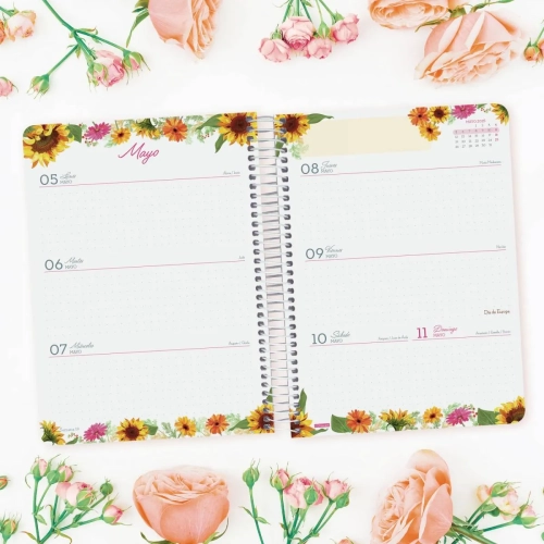 Agenda 16 meses Cloe Finocam E10 semana vista verde