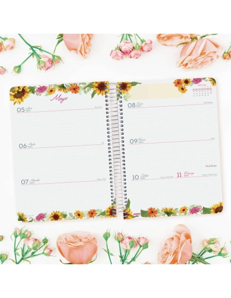 Agenda 16 meses Cloe Finocam E10 semana vista verde