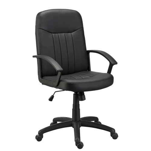 Sillón de dirección oficina Harry simil piel negro