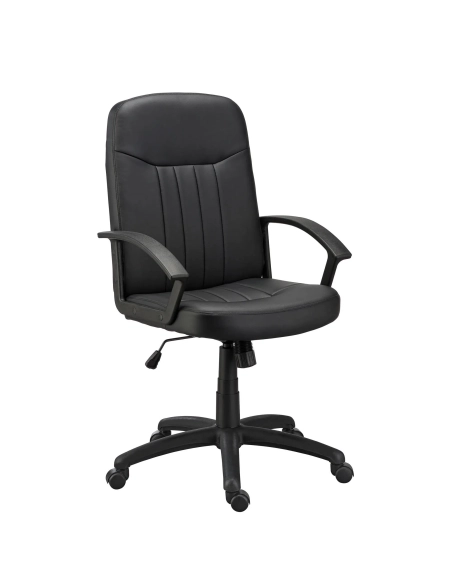 Sillón de dirección oficina Harry simil piel negro