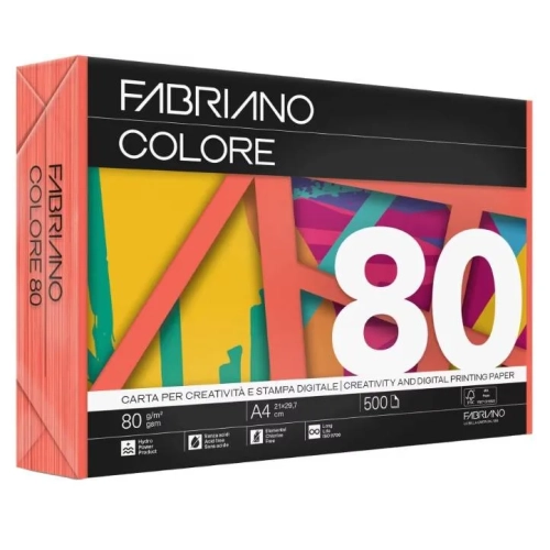 Papel color naranja 80 gramos A4 500 hojas