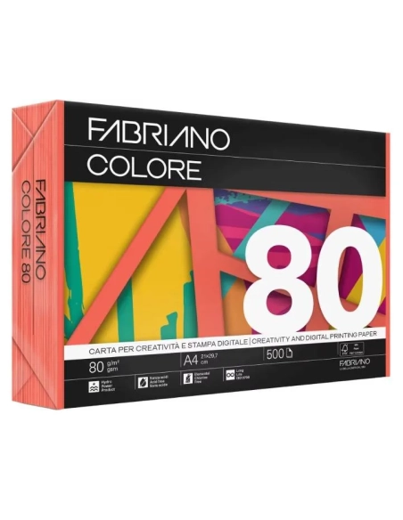 Papel color naranja 80 gramos A4 500 hojas