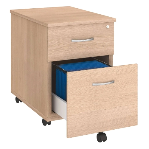 Cajonera con ruedas 2 cajones  excellens roble claro