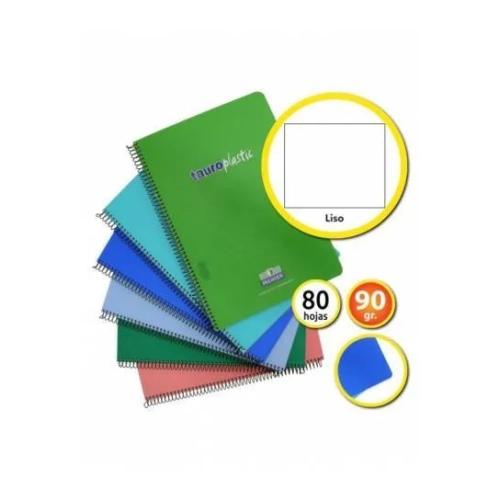 Cuaderno folio TauroPlastic Premier 80h 90grms liso