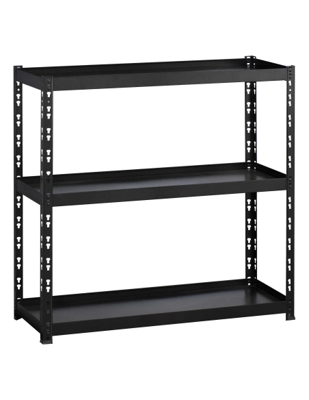 Estanteria metálica 97 cm con estantes metálicos con borde