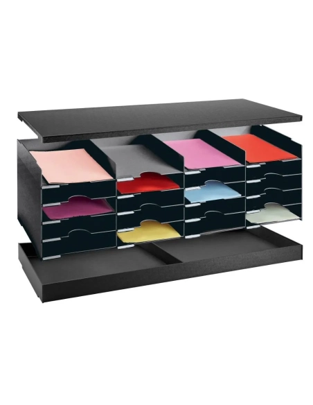 Base y tapa para organizador clasificador 90 cm negro