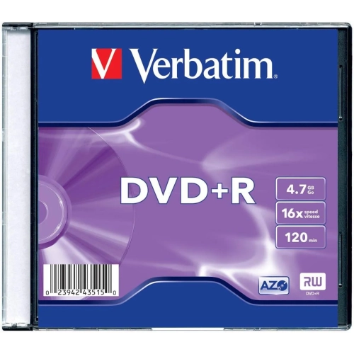 DVD+R verbatim  Azo 4,7GB 120 minutos