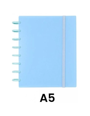 Cuaderno Ingeniox hojas extraíbles A5 cuadriculado azul