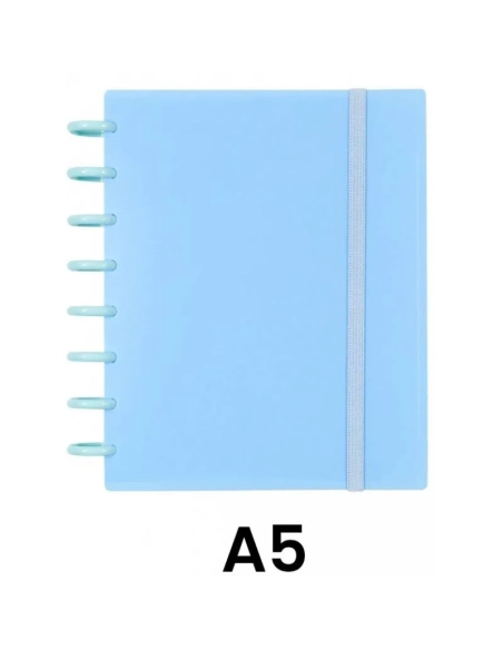 Cuaderno Ingeniox hojas extraíbles A5 cuadriculado azul