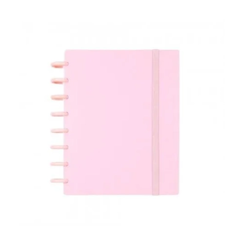 Cuaderno Ingeniox hojas extraíbles A5 cuadriculado rosa