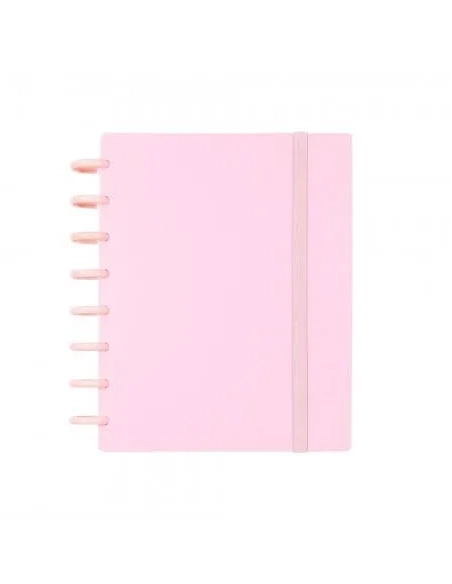 Cuaderno Ingeniox hojas extraíbles A5 cuadriculado rosa