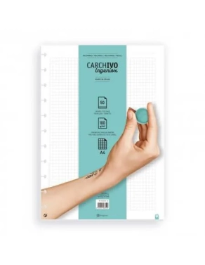 Recambio Ingeniox A4 50 hojas cuadriculado