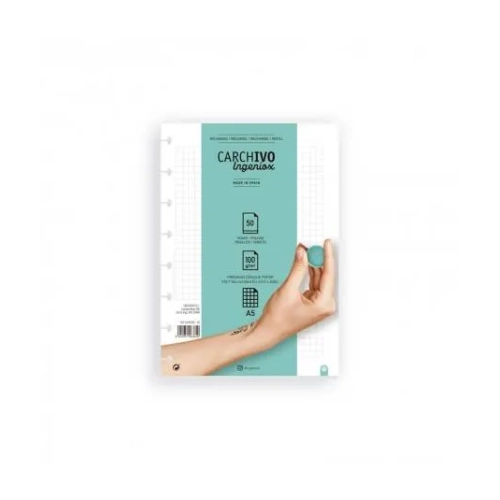 Recambio Ingeniox A4 50 hojas cuadriculado